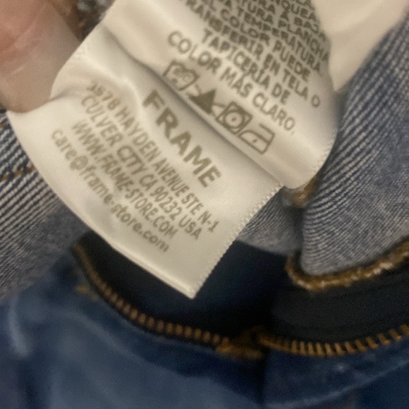 FRAME LE HIGH SKINNY RAW HEM MEDIUM WASH HIGH WAISTED SLIM FIT SKINNY JEANS SZ30 - Picture 12 of 12